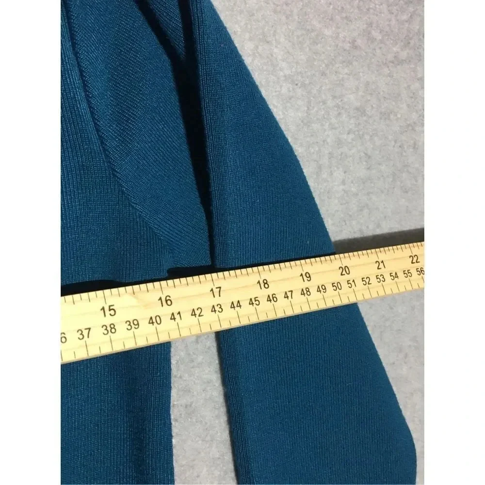 Womens Vintage Bedazzled Sweater Size Medium New Years Eve Party Teal Blue - Picture 3 of 4